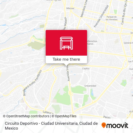 Circuito Deportivo - Ciudad Universitaria map