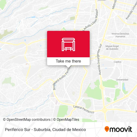 Periférico Sur - Suburbia map