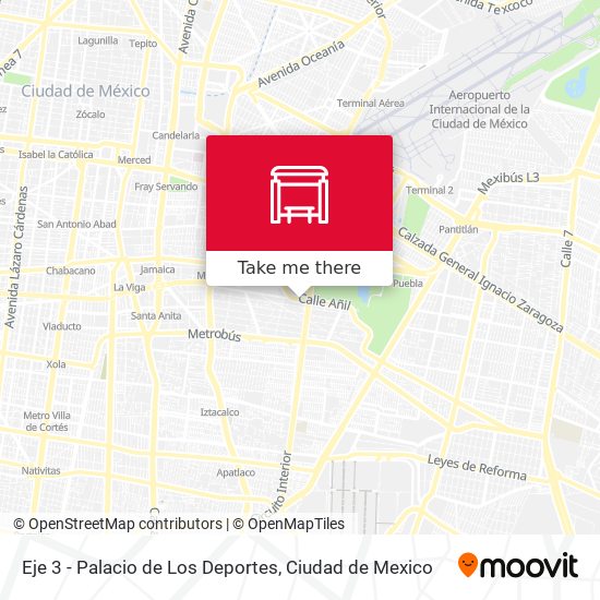 Eje 3 - Palacio de Los Deportes map