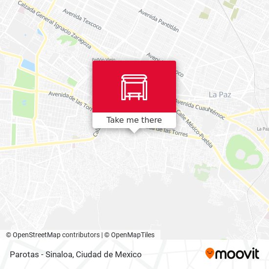 Parotas - Sinaloa map