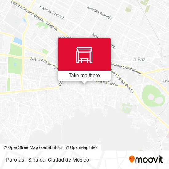 Parotas - Sinaloa map