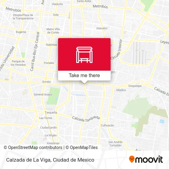 Calzada de La Viga map