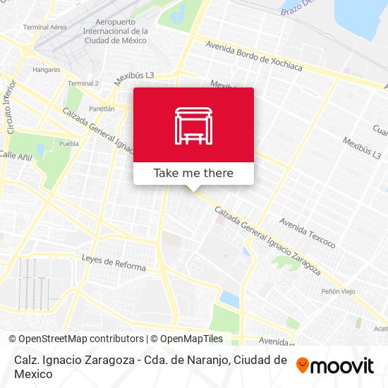 Mapa de Calz. Ignacio Zaragoza - Cda. de Naranjo