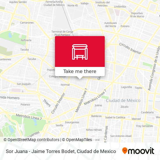 Sor Juana - Jaime Torres Bodet map