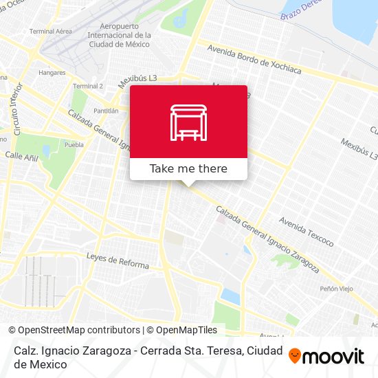 Calz. Ignacio Zaragoza - Cerrada Sta. Teresa map