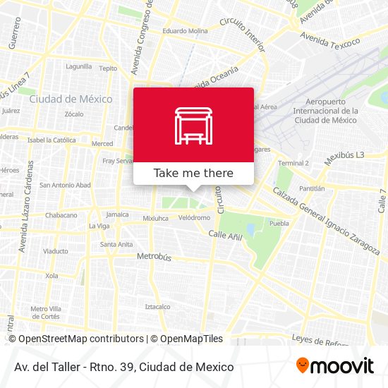 Mapa de Av. del Taller - Rtno. 39