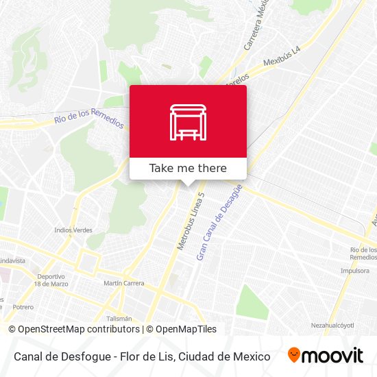 Mapa de Canal de Desfogue - Flor de Lis