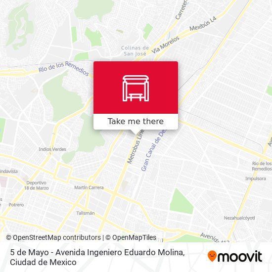 5 de Mayo - Avenida Ingeniero Eduardo Molina map