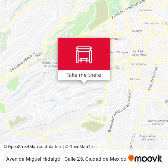 Mapa de Avenida Miguel Hidalgo - Calle 25