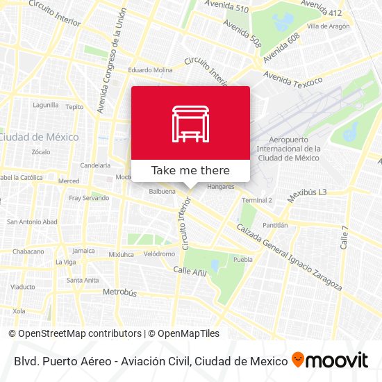 Blvd. Puerto Aéreo - Aviación Civil map