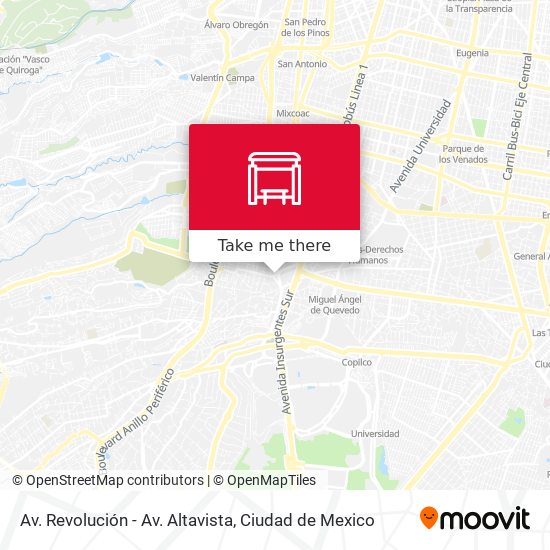 Av. Revolución - Av. Altavista map