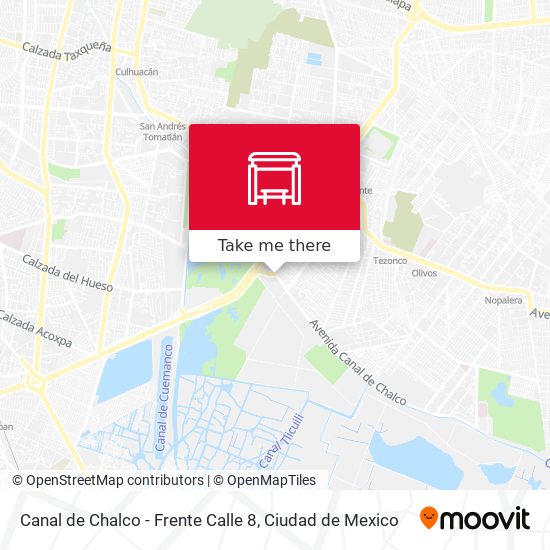 Mapa de Canal de Chalco - Frente Calle 8