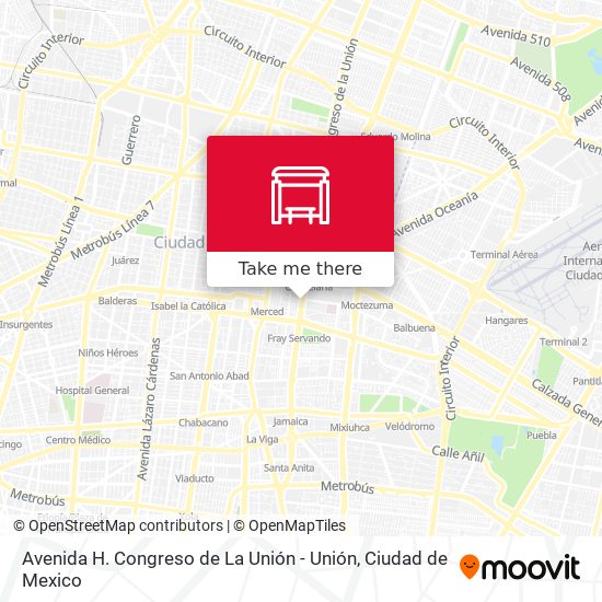 Avenida H. Congreso de La Unión - Unión map