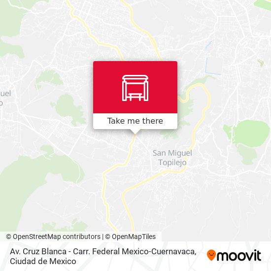 Mapa de Av. Cruz Blanca - Carr. Federal Mexico-Cuernavaca