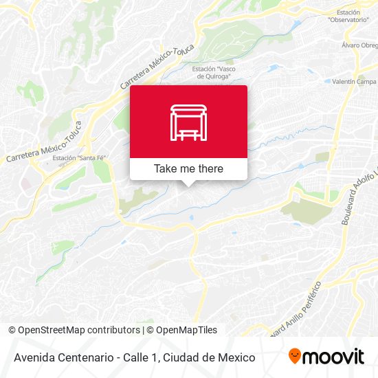 Mapa de Avenida Centenario - Calle 1