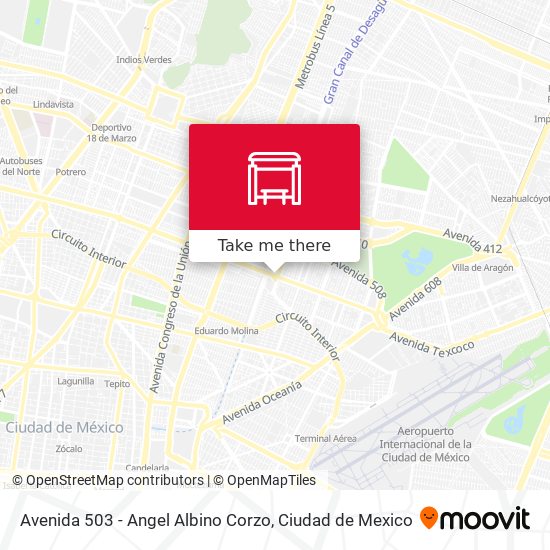 Avenida 503 - Angel Albino Corzo map