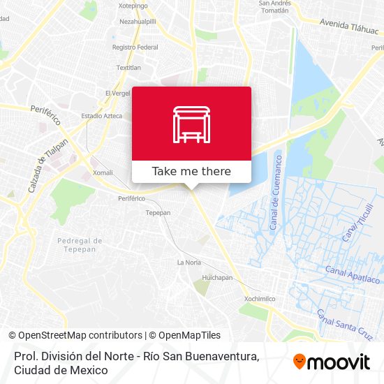 Prol. División del Norte - Río San Buenaventura map