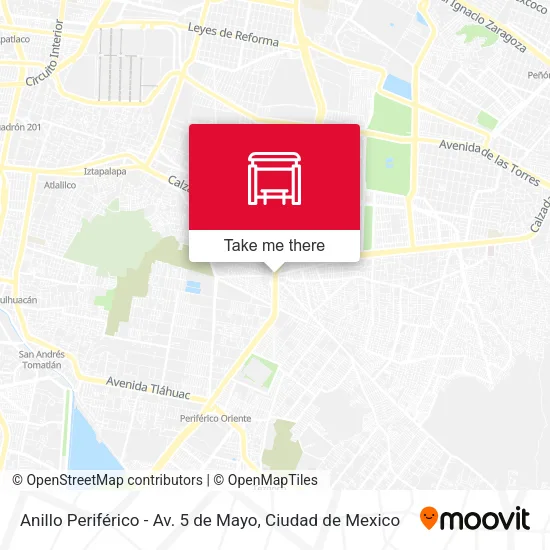 Anillo Periférico - Av. 5 de Mayo map