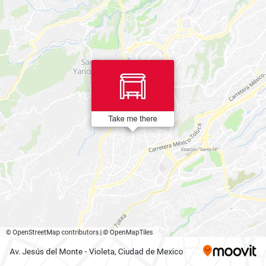 Av. Jesús del Monte - Violeta map