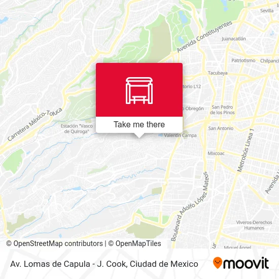 Av. Lomas de Capula - J. Cook map