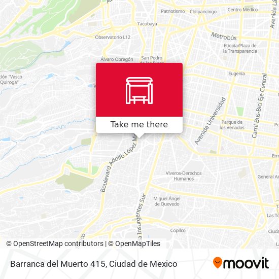 Barranca del Muerto 415 map