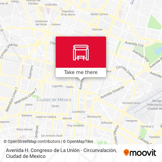 Avenida H. Congreso de La Unión - Circunvalación map