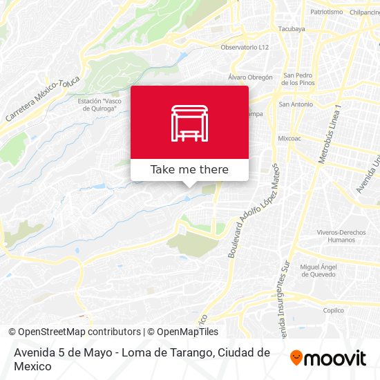 Mapa de Avenida 5 de Mayo - Loma de Tarango