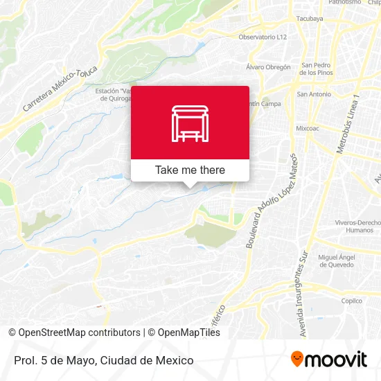 Prol. 5 de Mayo map