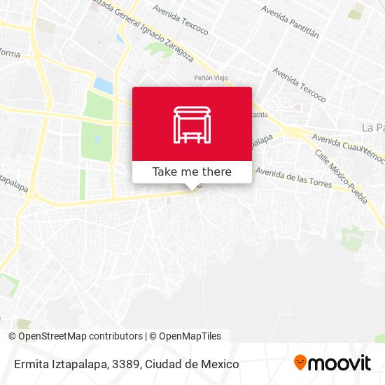 Ermita Iztapalapa, 3389 map