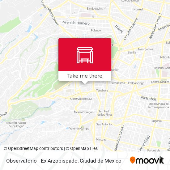 Mapa de Observatorio - Ex Arzobispado