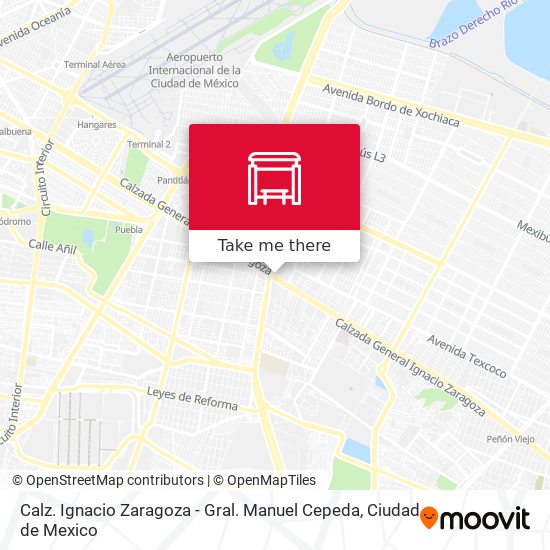 Mapa de Calz. Ignacio Zaragoza - Gral. Manuel Cepeda