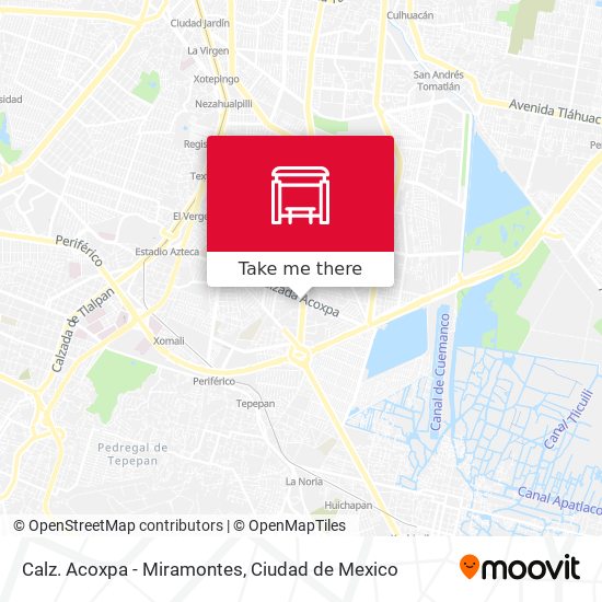 Calz. Acoxpa - Miramontes map