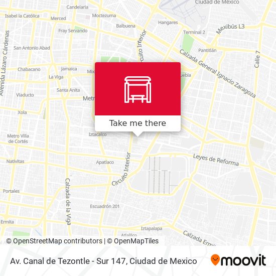 Mapa de Av. Canal de Tezontle - Sur 147