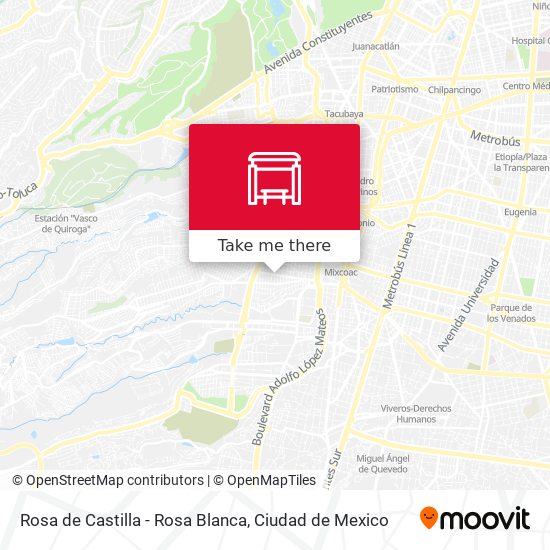 How to get to Rosa de Castilla - Rosa Blanca in Ciudad de Mexico by Bus or  Metro?