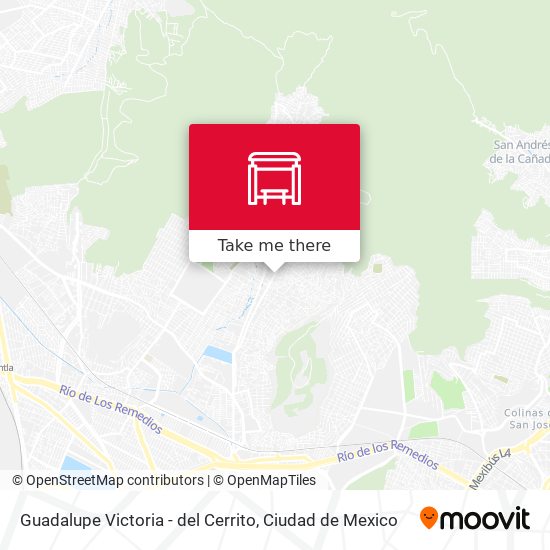 Mapa de Guadalupe Victoria - del Cerrito