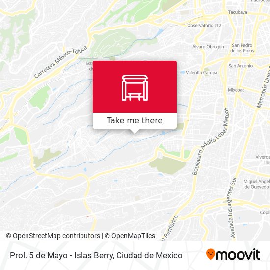 Prol. 5 de Mayo - Islas Berry map