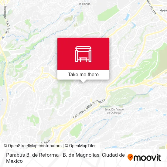 Parabus B. de Reforma - B. de Magnolias map