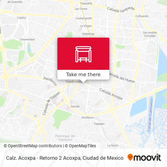 Mapa de Calz. Acoxpa - Retorno 2 Acoxpa