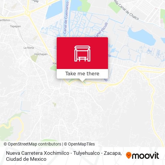 Nueva Carretera Xochimilco - Tulyehualco - Zacapa map