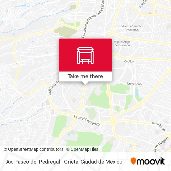 Mapa de Av. Paseo del Pedregal - Grieta