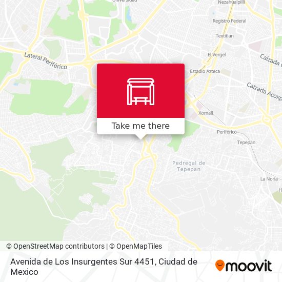 Avenida de Los Insurgentes Sur 4451 map