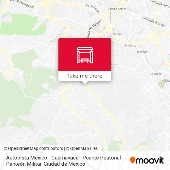 Autopista México - Cuernavaca - Puente Peatonal Panteón Militar map