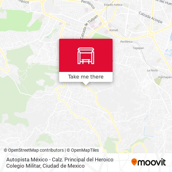 Autopista México - Calz. Principal del Heroico Colegio Militar map
