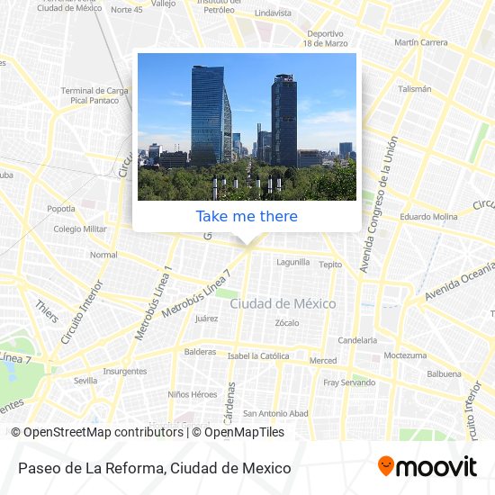 Paseo de La Reforma map