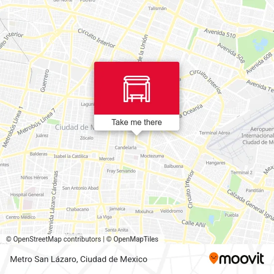 Mapa de Metro San Lázaro