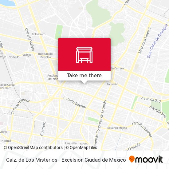Mapa de Calz. de Los Misterios - Excelsior
