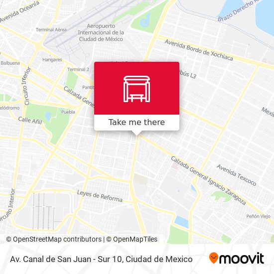 Av. Canal de San Juan - Sur 10 map