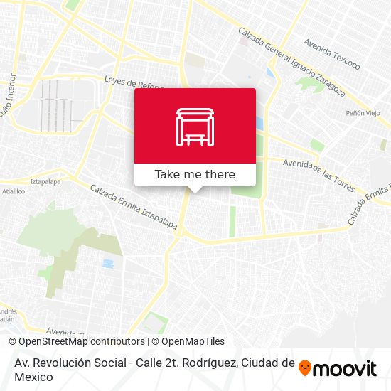 Mapa de Av. Revolución Social - Calle 2t. Rodríguez