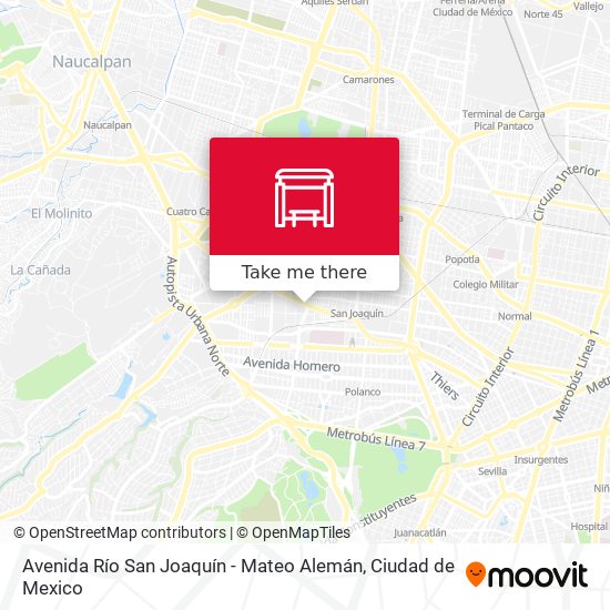 Avenida Río San Joaquín - Mateo Alemán map