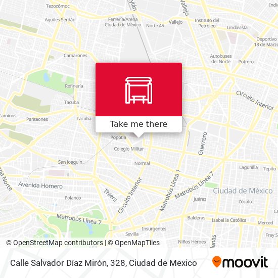 Calle Salvador Díaz Mirón, 328 map